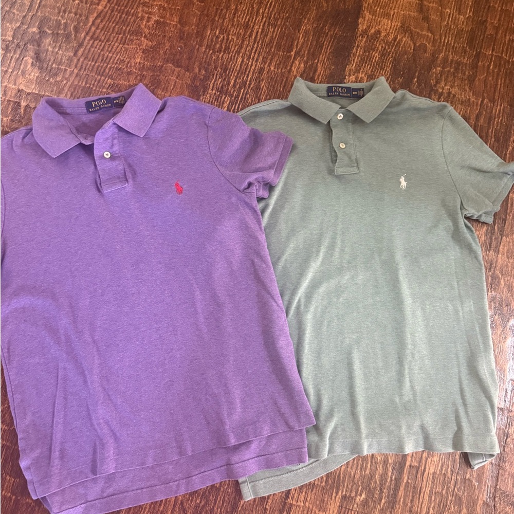 Polo by Ralph Lauren Men's ' Purple and Grey Polo Shirts